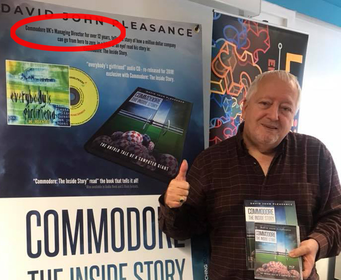 Not content with posting his passport data page on Facebook, fake Commodore UK "Managing Director for over 12 years" and newly minted Commodore International "VP &amp; Brand Ambassador" David John Pleasance ups the ante by posting banking details...