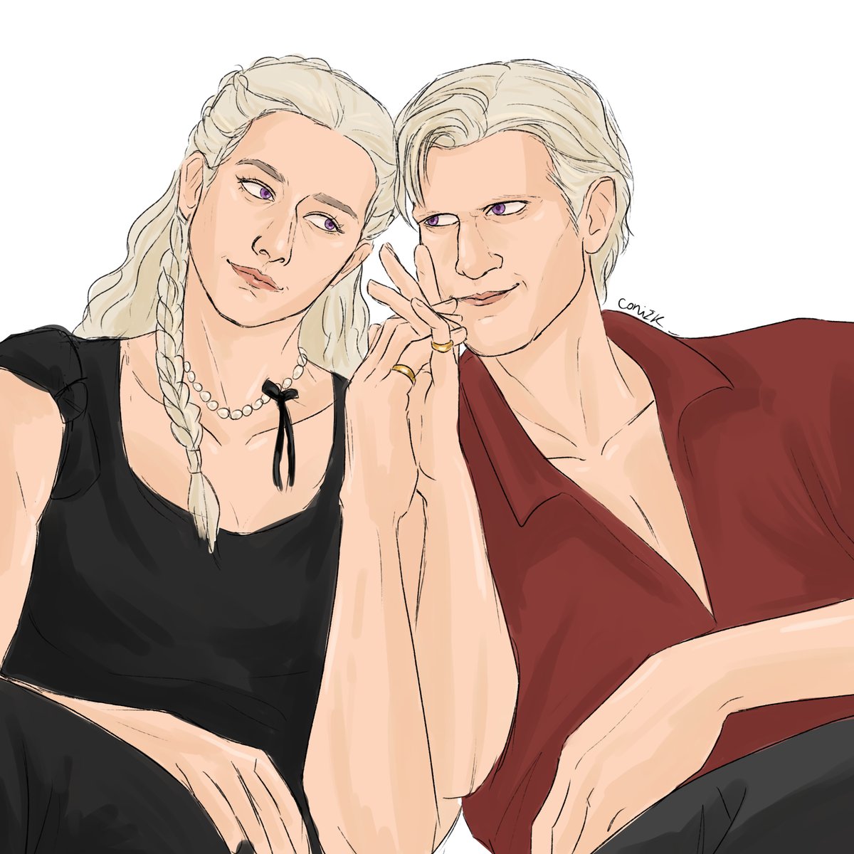 conizk's tweet image. Rhaenyra and Daemon for @bloodoftwo 

#Rhaenyra #Daemon #Daemyra #hotd #ASOIAF