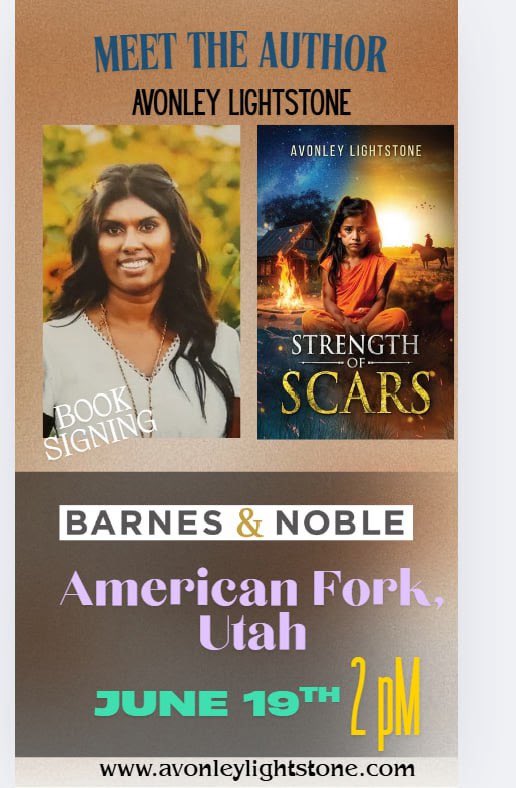 goud4utah's tweet image. Great event tomorrow!
Avonley Lightstone will be signing her new book “Strength of Scars” at the Barnes & Noble in #americanfork from 2-4 pm
Check it out if you have time!