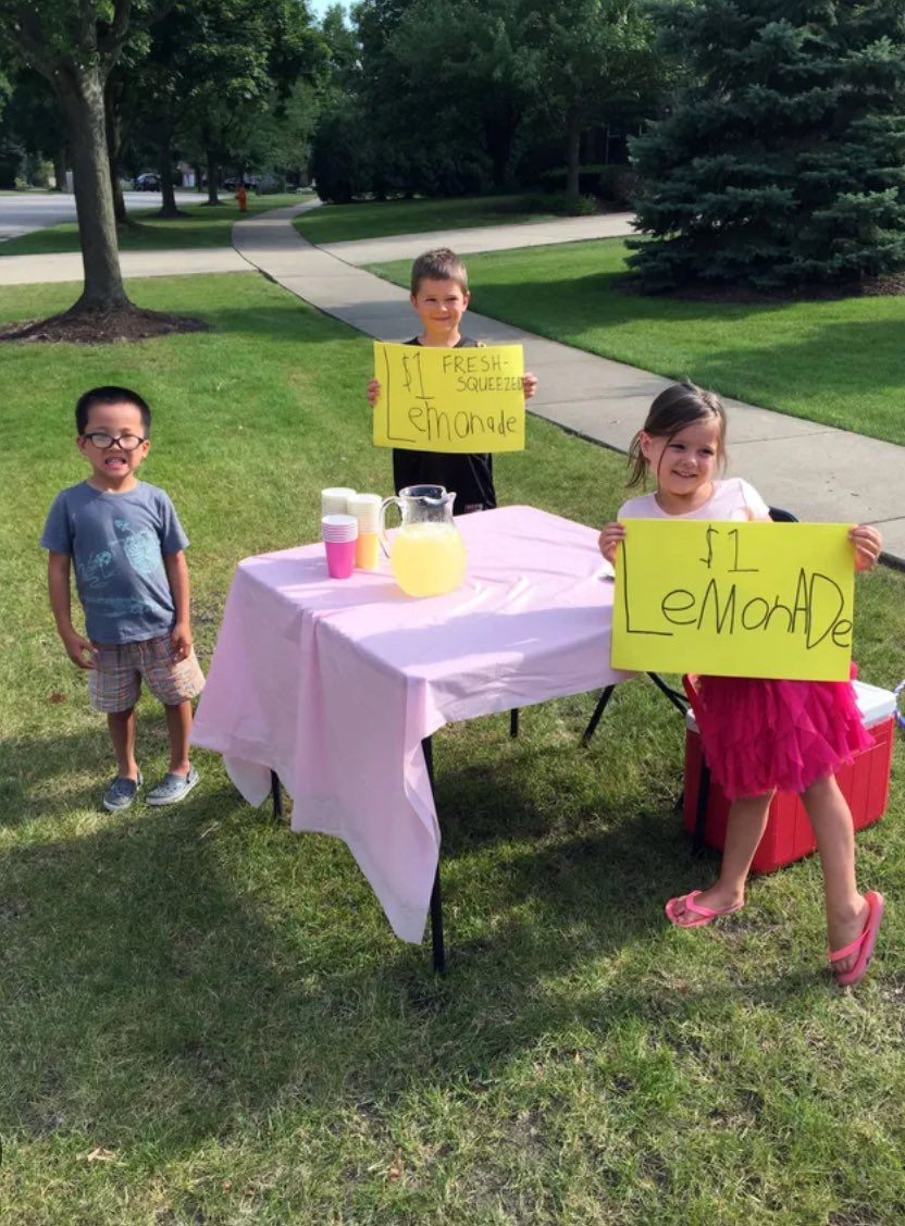 njoyzgrl81's tweet image. KARMA: What you do now will influence what happens to you later.
Simple acts of kindness are beneficial for your soul and others.
Buy lemonade or cookies from a kid’s driveway stand. Their smiles are priceless.