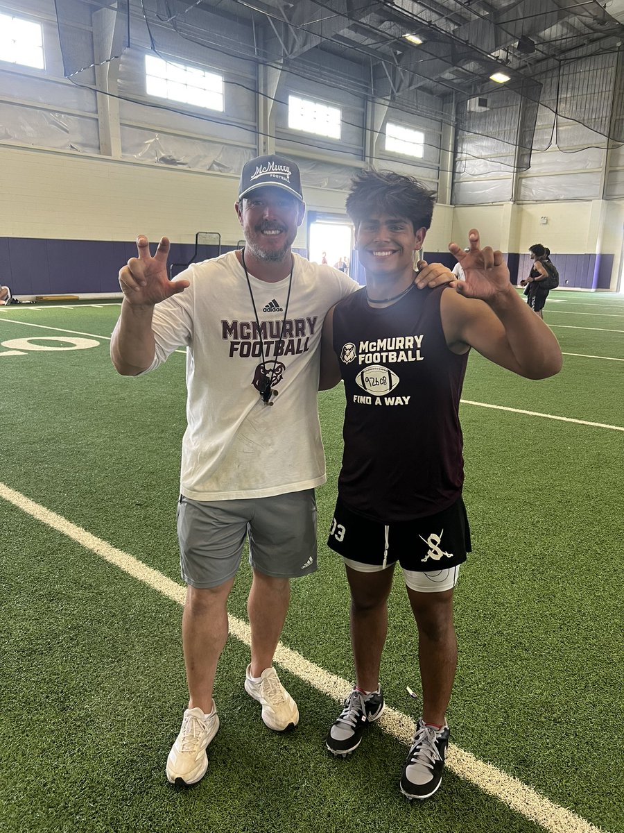 ian24moreno's tweet image. Had an amazing time competing at the @McMURRYFOOTBALL camp‼️ I learned to honor god, honor family, academic excellence, and what a team looks like‼️ Thank you @CoachNealMcM @CoachMNewby @brownfieldIV for the opportunity‼️ #FAW @CoachErnGarcia @DaileyCraig @Seguin_Football