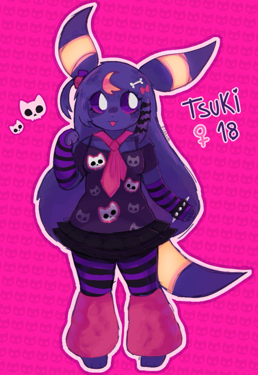 Saki best friend, Tsuki the umbreon!