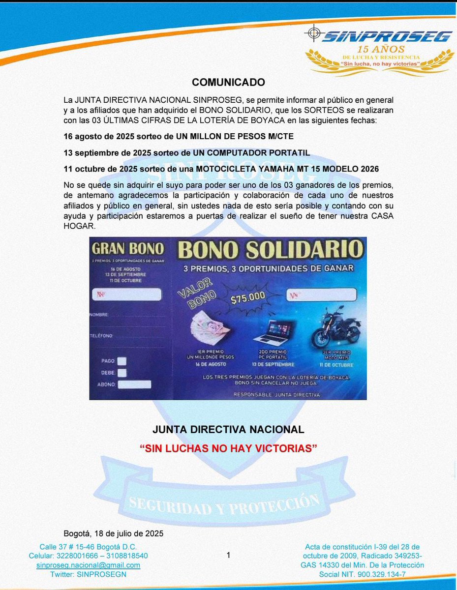 <a href="/chiporivera/">oscar rivera</a> <a href="/RamiroJaimes_D/">Ramiro Jaimes Directivo Nacional Sinproseg</a> <a href="/giova7983/">GIOVANNI VARELA ALBA</a> <a href="/SINPROSEGN/">SINPROSEG NACIONAL</a>