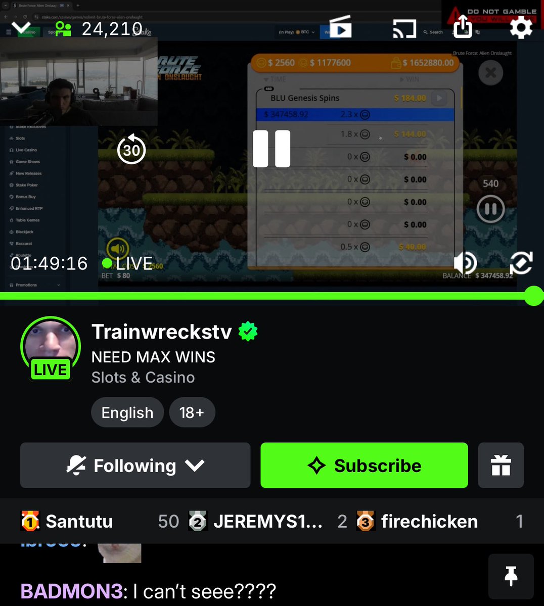 TRAIN LIVE GAMBLING WITH XQC RN. GOOD LIL ADIN WAITING ROOM IANGONLIE 🔥