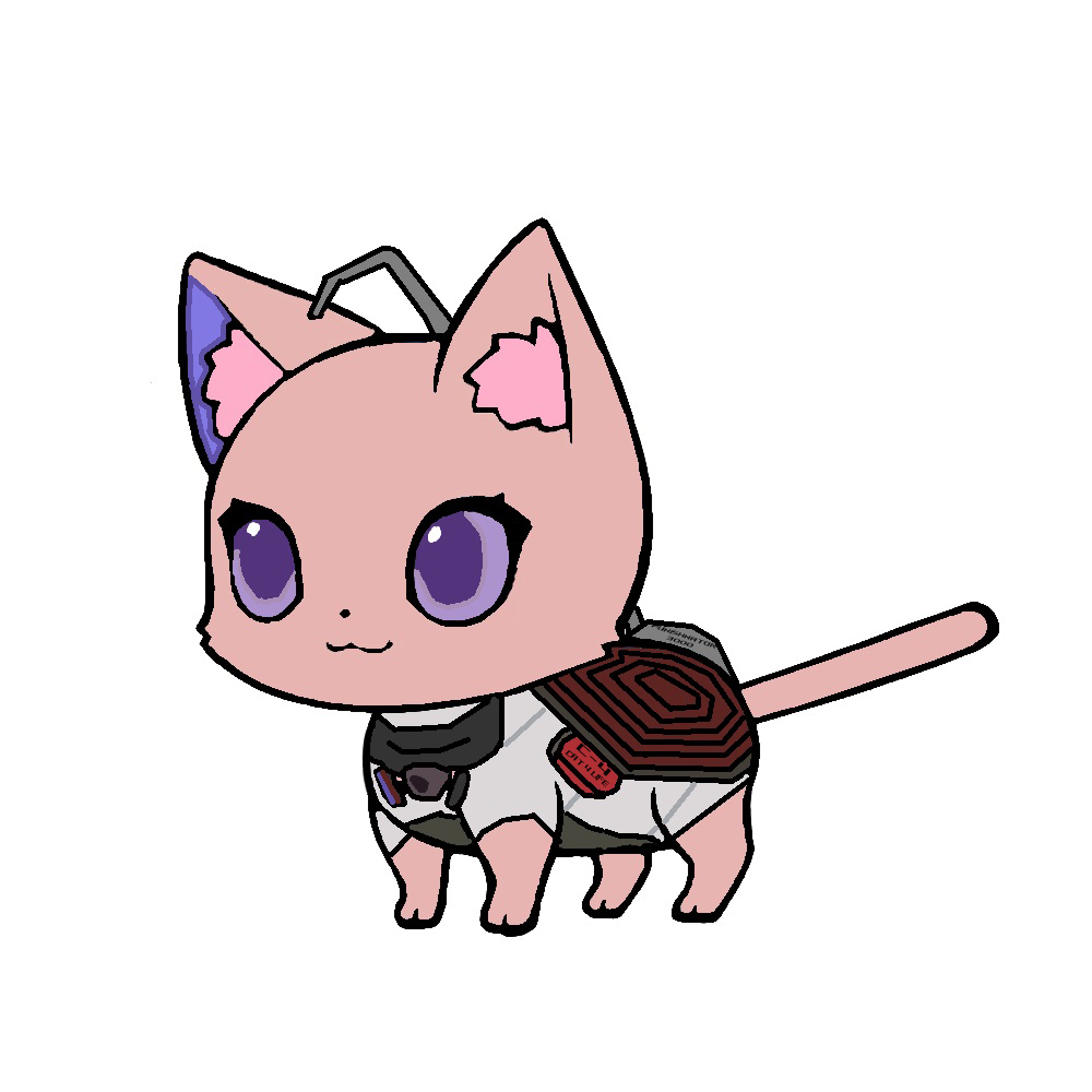 STAR15School's tweet image. Stella the STAR cat, ready to deploy. She just need some C-4 (Cat 4 snacks) and pat pat. That way she will protect you from the Paramouse meance

#GirlsFrontline2Exilium  #gfl2exiliumFanWorkContest