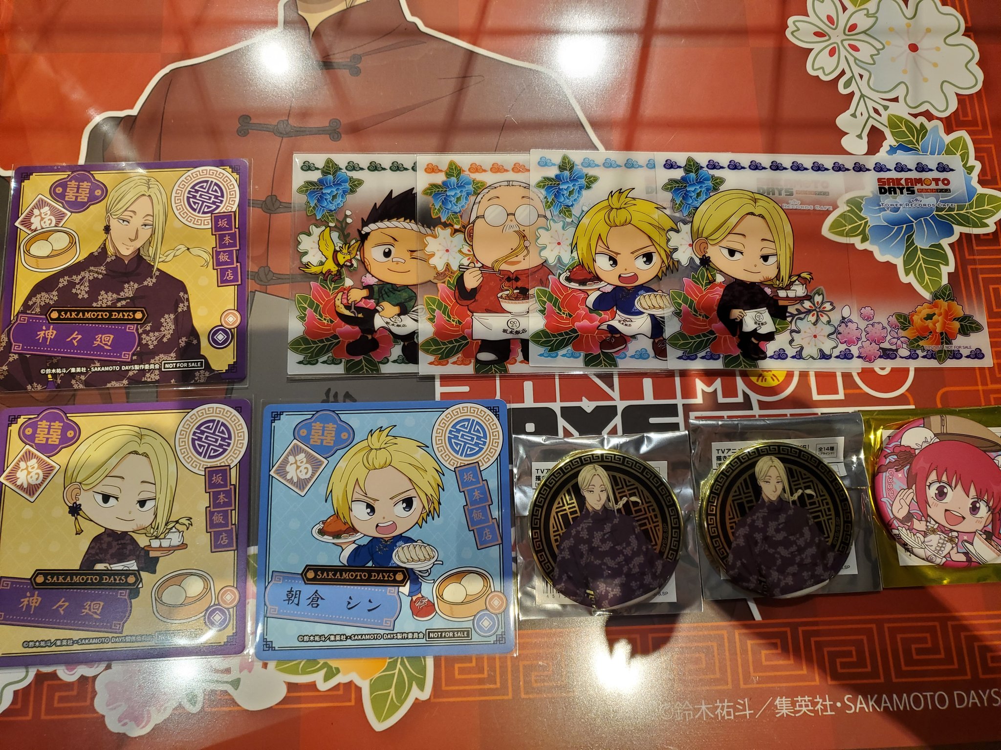 サカモトデイズ　神々廻　台湾　チェキ　タワレコ　特典　クリアカード　お買い上げ SAKAMOTO DAYS サカモトデイズ タワレコ 特典 クリアカード 赤尾