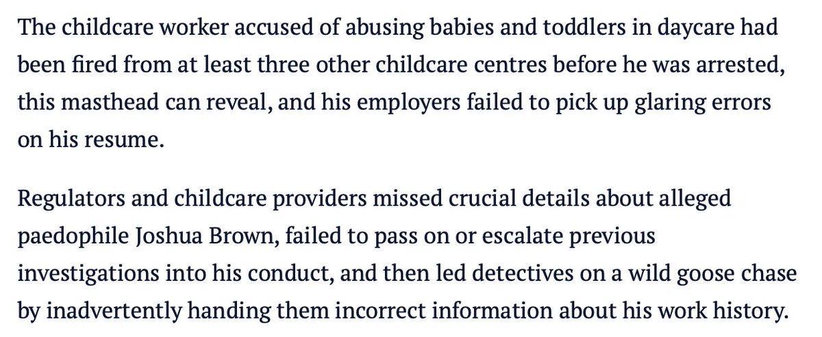 FredPawle's tweet image. Childcare is seen as an essential service because it enables women to work instead of caring for their children.
We now know childcare is inferior to motherhood, and some childcarers are pedophiles.
Why isn't the Liberal Party using this to vilify the Labor politicians who…