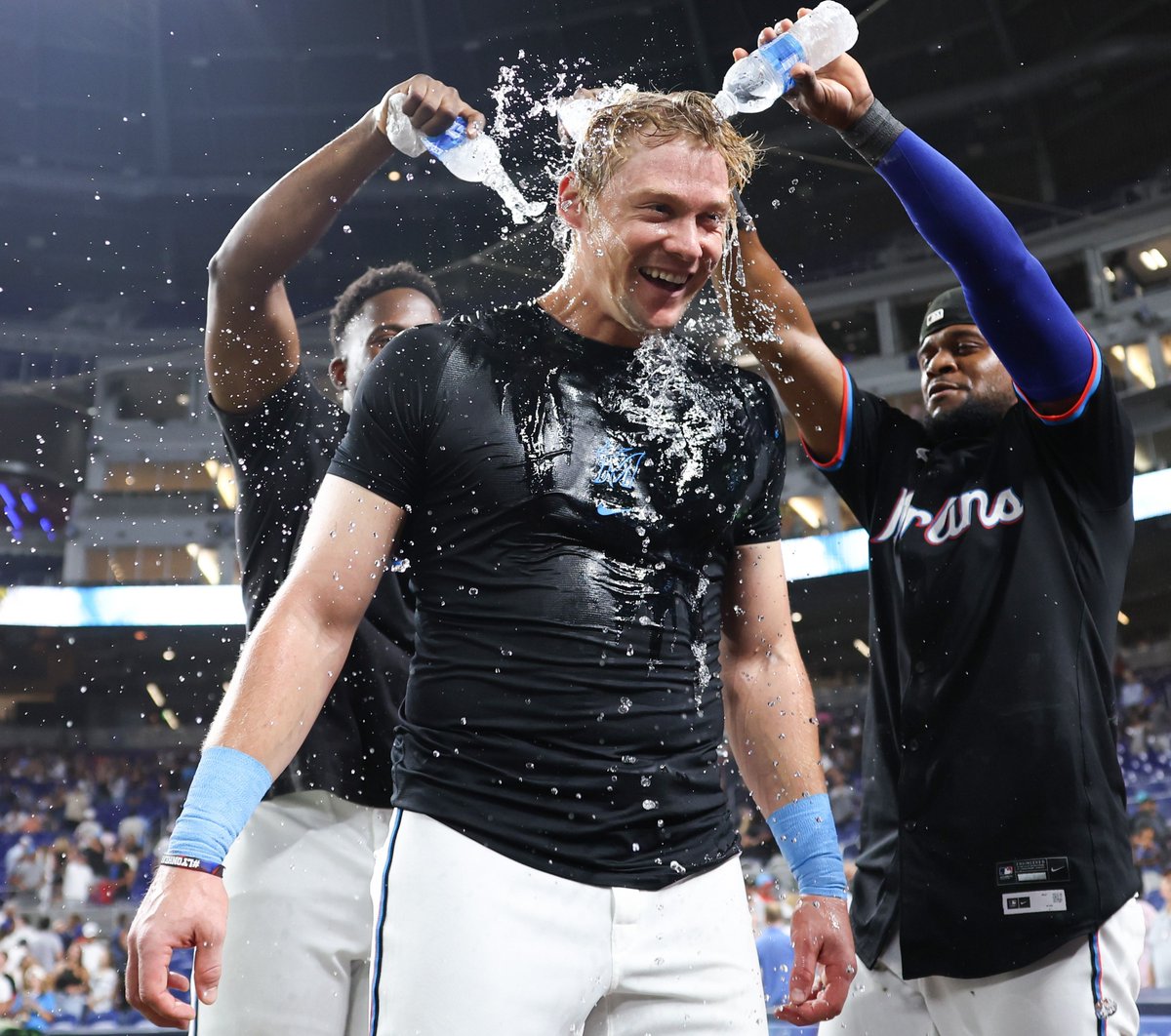 OptaSTATS's tweet image. Last 2 regular-season games for the @Marlins' Kyle Stowers:
8 hits
5 HR
11 RBI
Since RBI became an official stat in 1920, the only other MLB player to reach those numbers over a 2-game span was Ty Cobb from May 5-6, 1925 (9 H, 5 HR, 11 RBI).