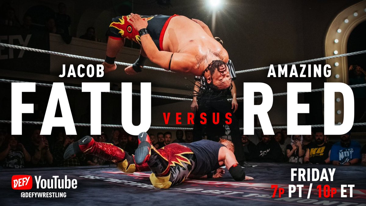 defyNW's tweet image. IT'S LIVE!!
JACOB FATU vs. AMAZING RED in a unique dream match!
youtu.be/rrlYM8eIRGs