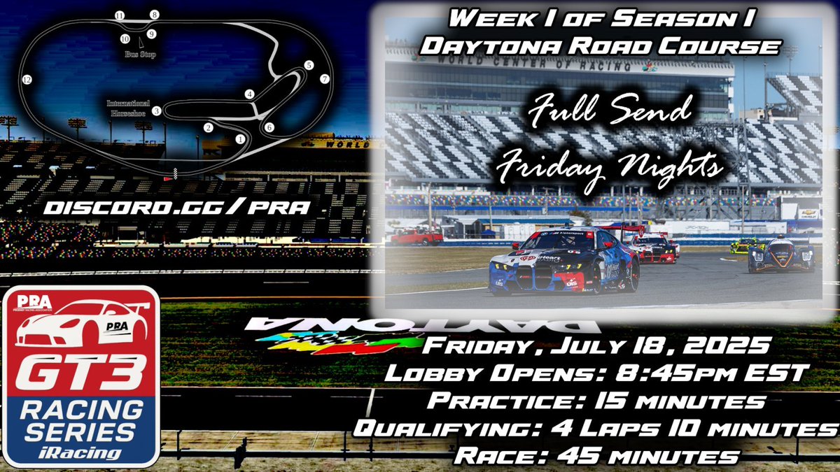 Congratulations to Javier Lopez on winning the first PRA iRacing GT3 Series race at Daytona! 🏆