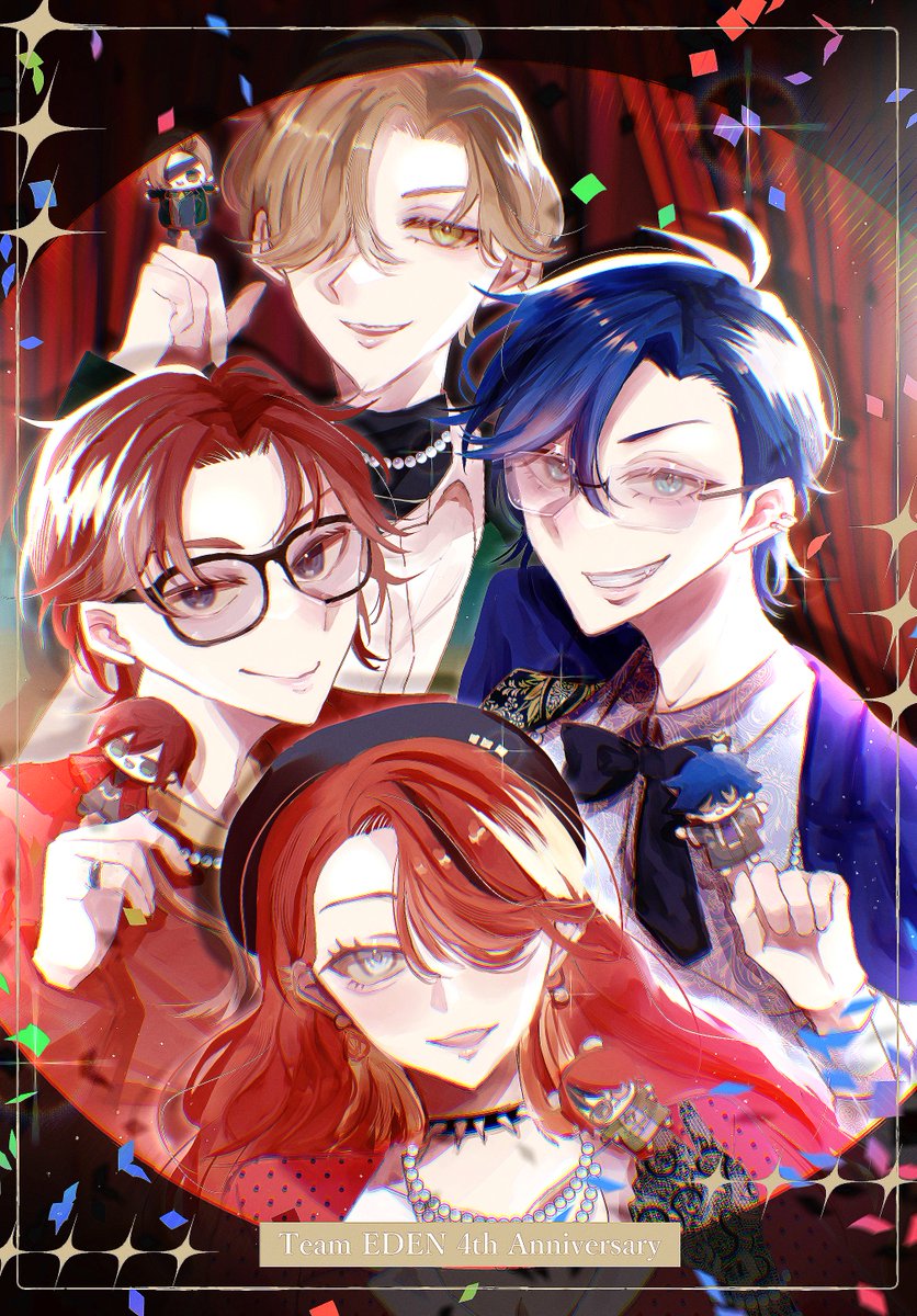 mns_o3o8's tweet image. ④th
 #エデン組4周年 #まめねことレオス
