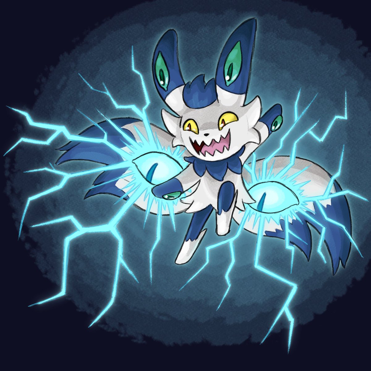 FossilFace_MH's tweet image. Eighth attack for #artfight2025 is for @KaosMass!
Featuring their fakemon, Fierce Gaze! A paradox form of Meowstic!