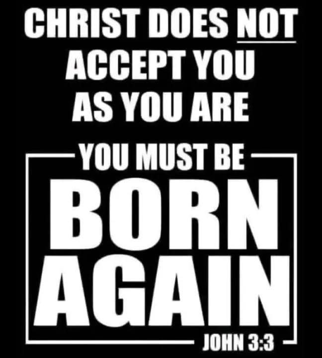 BookOfRevelatio's tweet image. John 3:3
Jesus answered and said unto him, Verily, verily, I say unto thee, Except a man be born again, he cannot see the kingdom of God.
