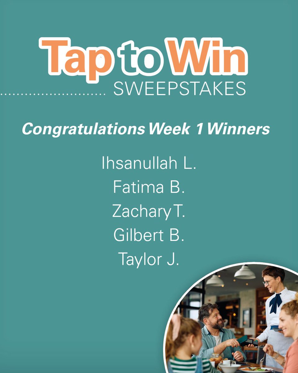 AppleFederalCU's tweet image. 👏 High fives to our Week 1 winners of the Tap to Win Sweepstakes! You’ve got $100 and major bragging rights. 😎
Still tapping with your digital wallet? Good — more chances to win every week!
More info --&amp;gt; loom.ly/XwES9dA