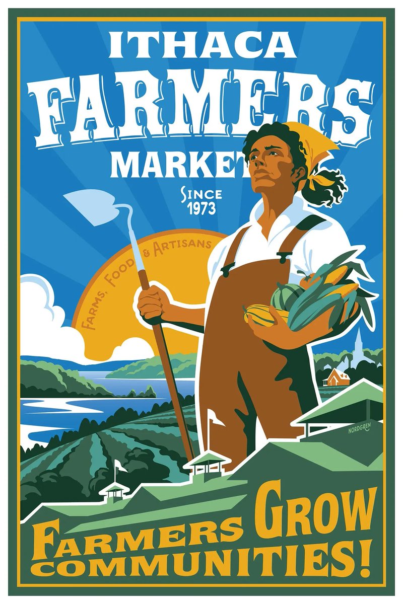 Created by local artist Tyler Nordgren, this limited edition is a true one of a kind souvenir. Available as a magnet, sticker, postcard or poster. Support the Farmers Market capital campaign to that improved the parking lot. Thank you for your Support!

ithacamarket.square.site/product/specia…