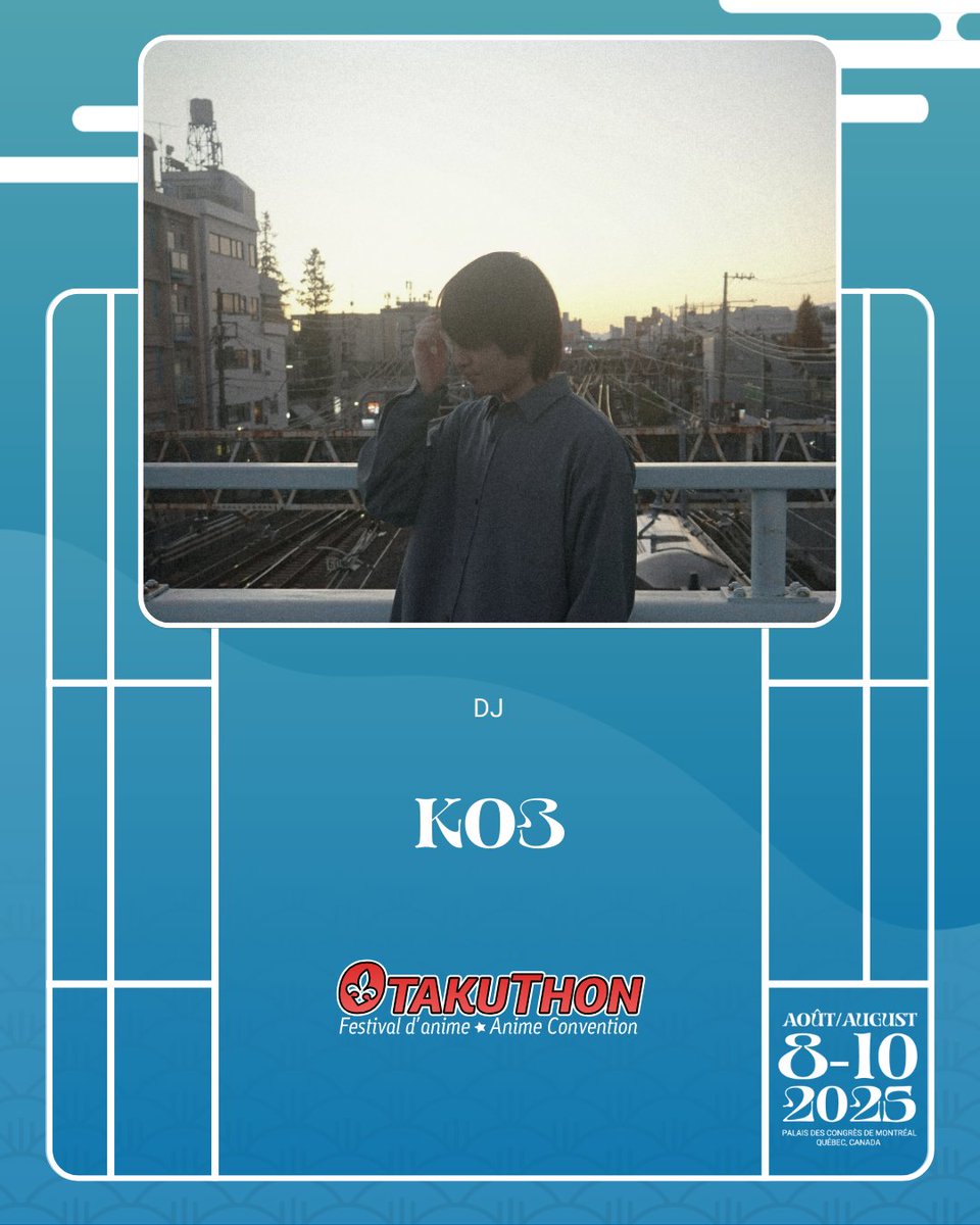 otakuthon's tweet image. 📣NEW GUEST: KO3📣
A powerhouse in music known for creating cutting-edge tracks. Tokyo trackmaker and DJ @KO3_untitled has made music for major projects like D4DJ and Hololive. 🎶
🔗 More info on our website: go.otakuthon.com/nhJRX
#otakuthon #otk25 @AtkTheMusic