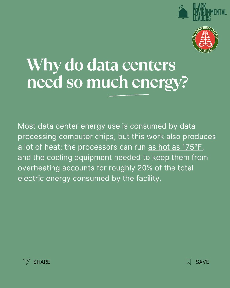 BlkEnviroLeader's tweet image. #ICYMI: Data centers are developing their own energy sources to fuel AI, but why? Scroll to learn more.