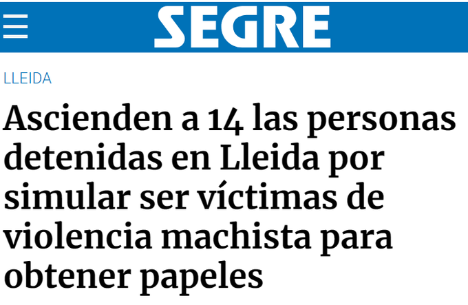 CCivicaCatalana's tweet photo. Mujeres detenidas en Lérida, todas nacidas en Marruecos, acusadas de simular ser víctimas de violencia machista -hacían un paripé teatral con hombres 'agresores' a los que pagaban- para obtener los papeles y las paguitas.

Esas cosas que según las femiprogres no existen. https://t.co/KczVqqwbs8