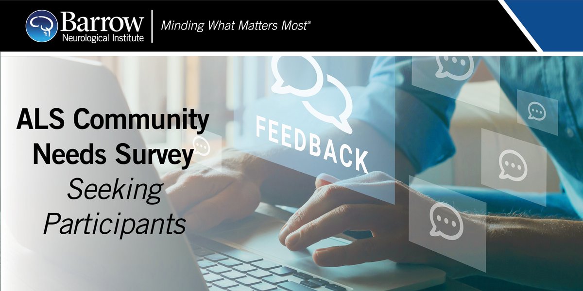 BarrowNeuro's tweet image. Barrow is recruiting adults living with #amyotrophiclateralsclerosis (ALS) & their caregivers for a comprehensive survey assessing the needs & perspectives of the #ALS community. To sign up, please reach out to Fulton.Research@CommonSpirit.org or visit redcap.link/alsneedsbarrow.
