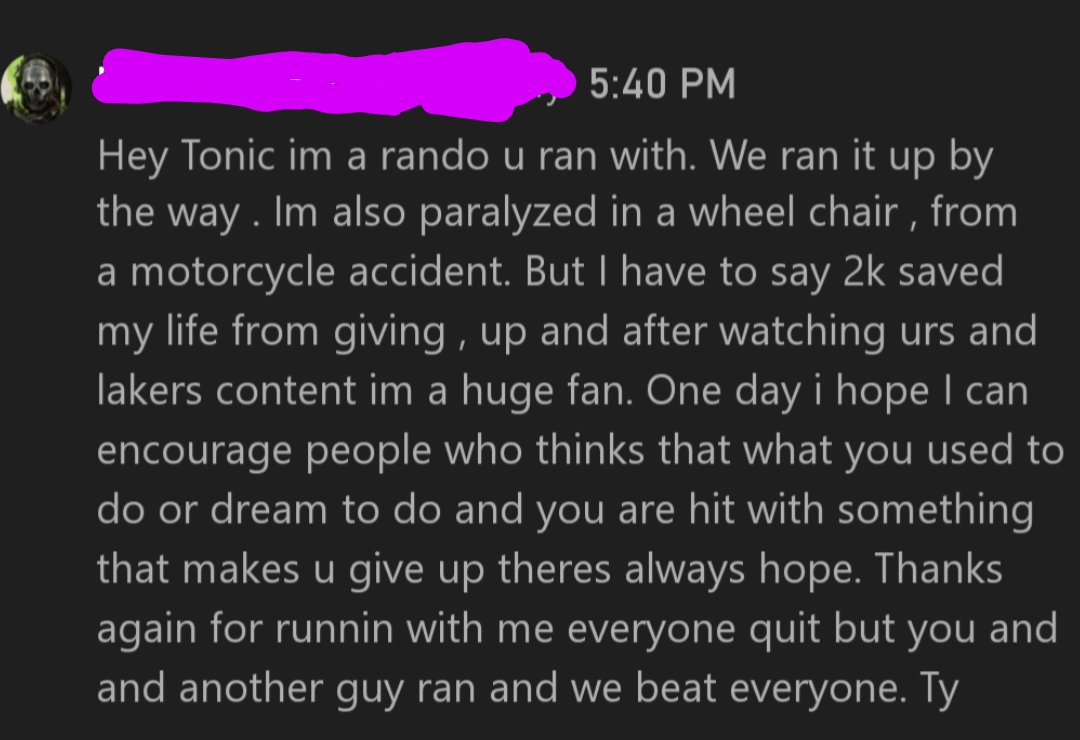 I'm just a guy that played virtual basketball with a stranger and yet that was the most meaningful thing I did today. Life is a blessing