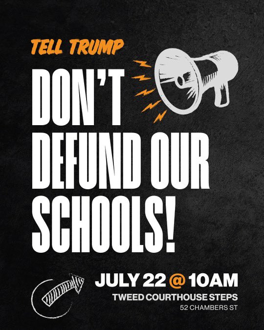 CMRitaJoseph's tweet image. On Tuesday, join me as we send a powerful message to President Trump: keep your hands off our public schools. I’ll be joined by parents, advocates, elected officials, & more as we unite to defend every child’s right to a quality education. 📚📢
