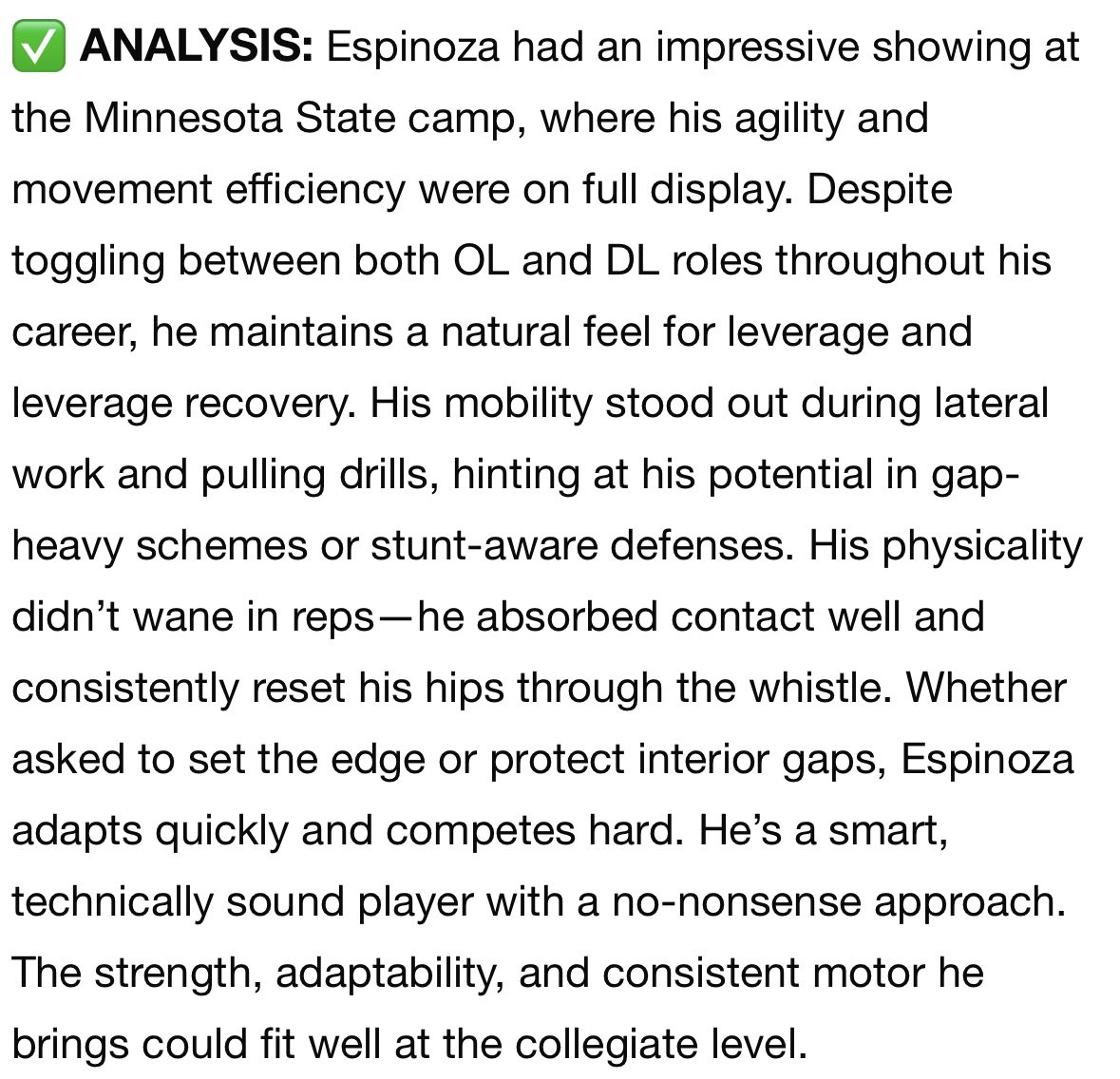 Shilohe Espinoza (@shiloheespinoza) on Twitter photo Thank you <a href="/sixstarfootball/">Six Star Football | PLUS+</a> for the write up! <a href="/PrepRedzoneMN/">Prep Redzone Minnesota</a> <a href="/OJW_Scouting/">PrepRedzone Oliver</a> <a href="/traviswalch/">Travis Walch</a> <a href="/CoachLepsche/">Joe Lepsche</a> Thank you <a href="/sixstarfootball/">Six Star Football | PLUS+</a> for the write up! <a href="/PrepRedzoneMN/">Prep Redzone Minnesota</a> <a href="/OJW_Scouting/">PrepRedzone Oliver</a> <a href="/traviswalch/">Travis Walch</a> <a href="/CoachLepsche/">Joe Lepsche</a>
