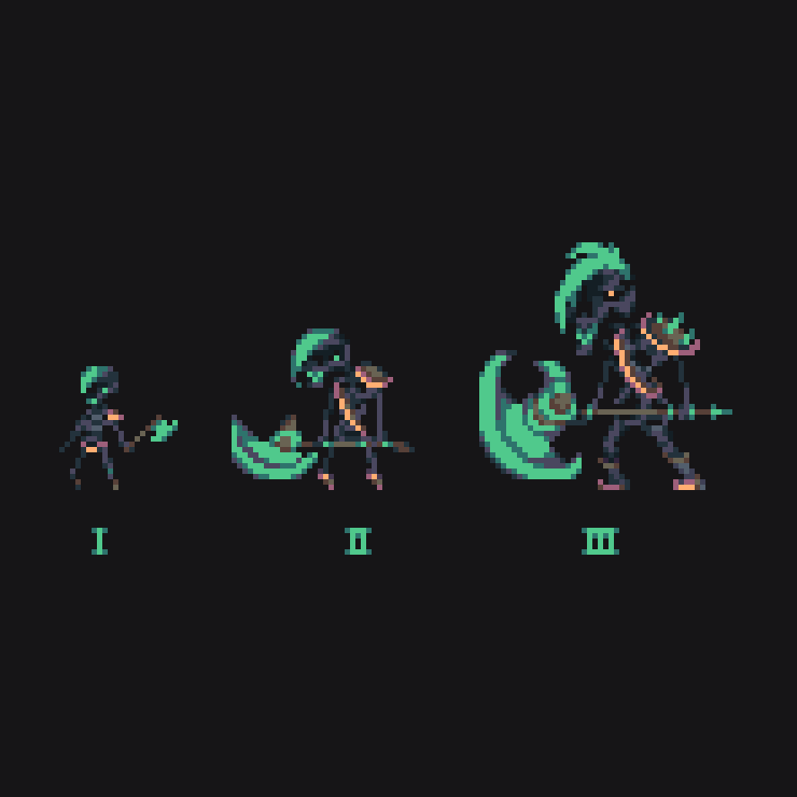 RunninBlood's tweet image. Upgradeable Axe wielder units for Skull Horde!
#pixel #art #pixelart #game #dev #gamedev @8BitSkull