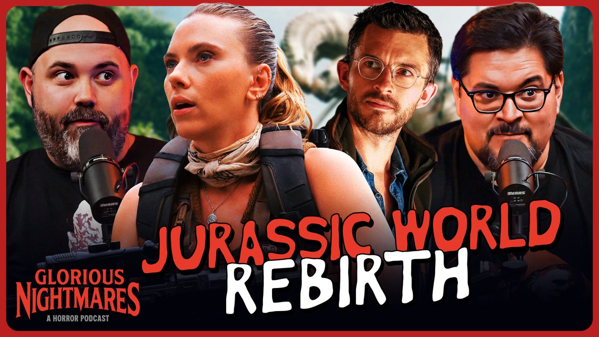 adamhlavac's tweet image. I'm having a great time with @CamRiceProd talking horror every week on #GloriousNightmares. This week, we dive into #JurassicWorldRebirth, Top 5 Most Shocking Moments, and more. Give it a watch if you haven't yet. youtu.be/QBJrnmxjORU