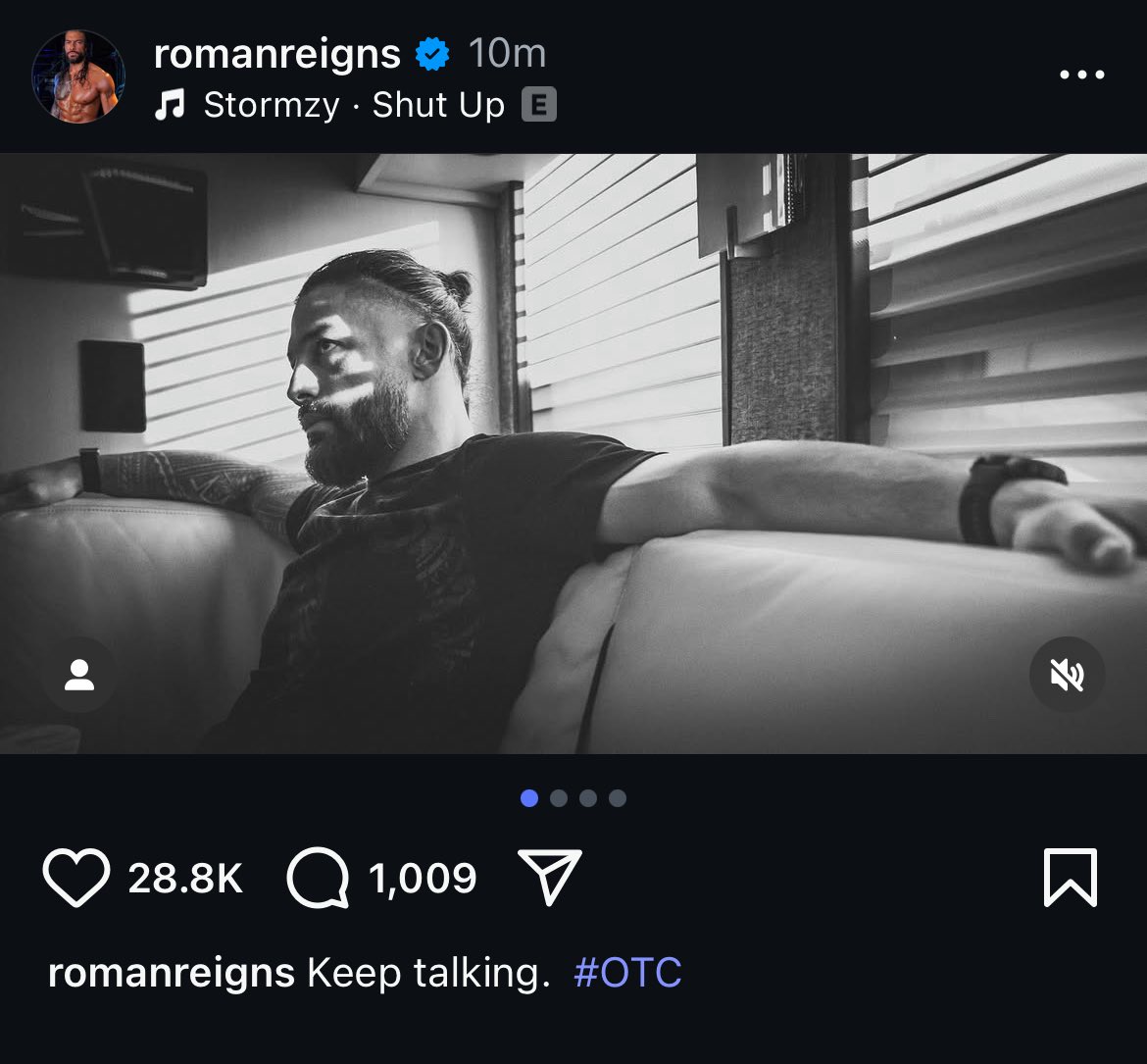 ROMAN’S NEW IG POST 

“Keep Talking”

HE TALKING TO THE SALTY HATERS 🤫🤫🤫
