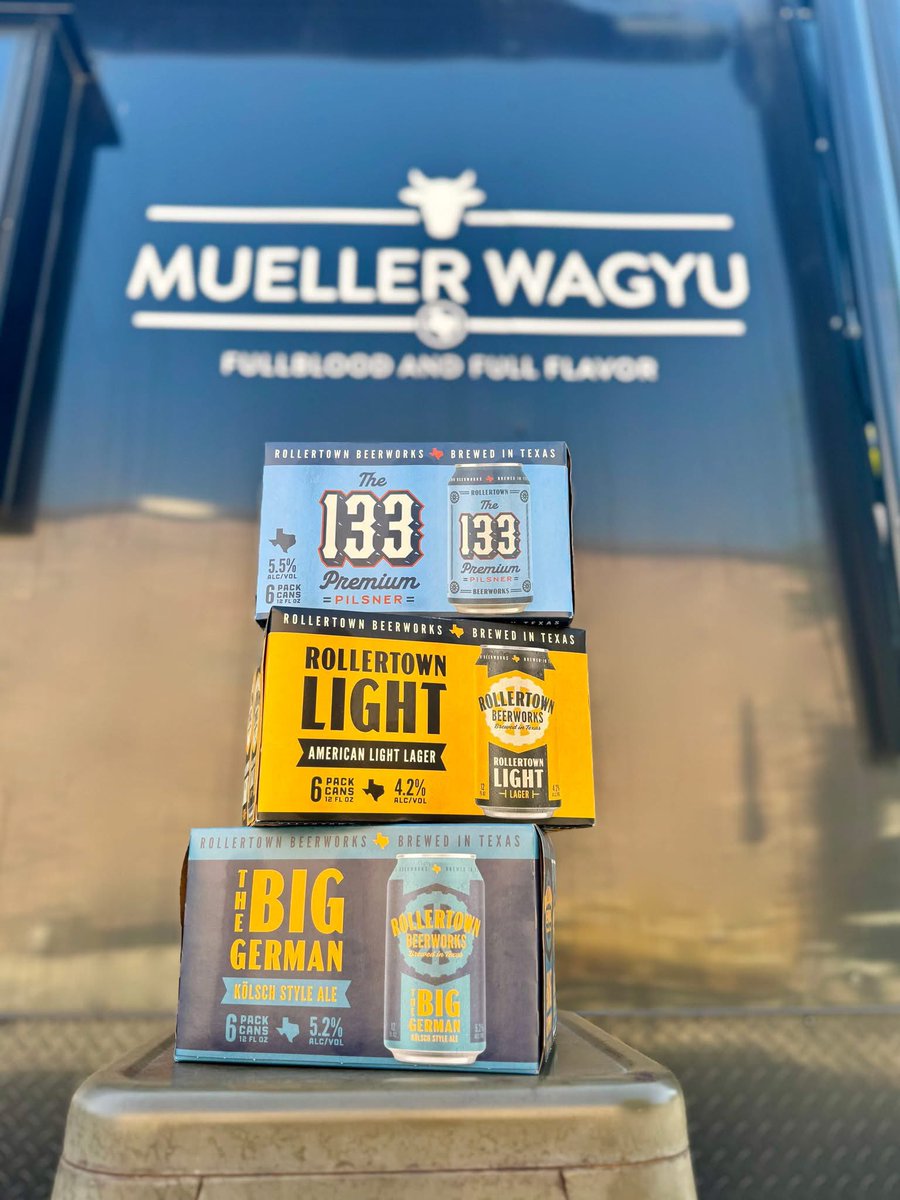 BenRogers's tweet image. Stop by @rollertown in Celina this evening to enjoy fresh local beer — or a cocktail — the undeniable GREATNESS of Mueller Wagyu, and some sweet live music!!! Don’t forget to grab some beer to-go while you're here!!
4-9p: Mueller Wagyu
6-9p: Live music - David Tribble
Thank…