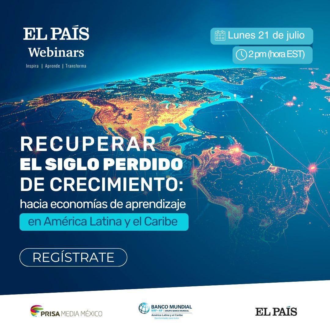 BancoMundialLAC's tweet image. La innovación es clave para el crecimiento de #AmLat y el Caribe. Sin embargo, la región invierte solo el 0,62% del PIB en I+D. ¿Cuánto tiempo tardarán los países en asumir su importancia? 

Participa junto con expertos en este evento:  wrld.bg/75nU50WmaZY @elpais_america