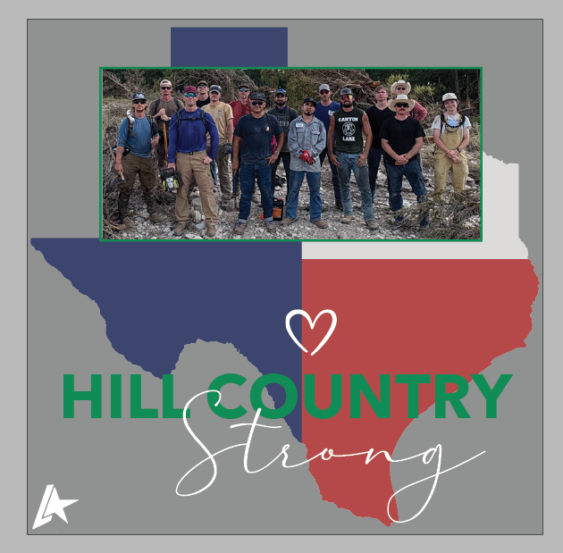 Our thoughts and prayers are with those affected by the recent floods in the Hill Country. Ostyn Partida and Cody Kline from our San Antonio team joined the cleanup, clearing debris &amp; lending a hand when it was needed most. #HillCountryStrong #TeamLSE
