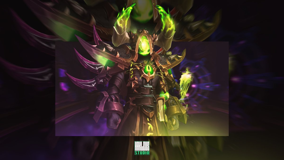 HAKLEUS's tweet photo. Warlock #chatcover of @Warcraft 💚💜
Send me message to take your .png files 📂
#WarWithin #twitch #warcraftart