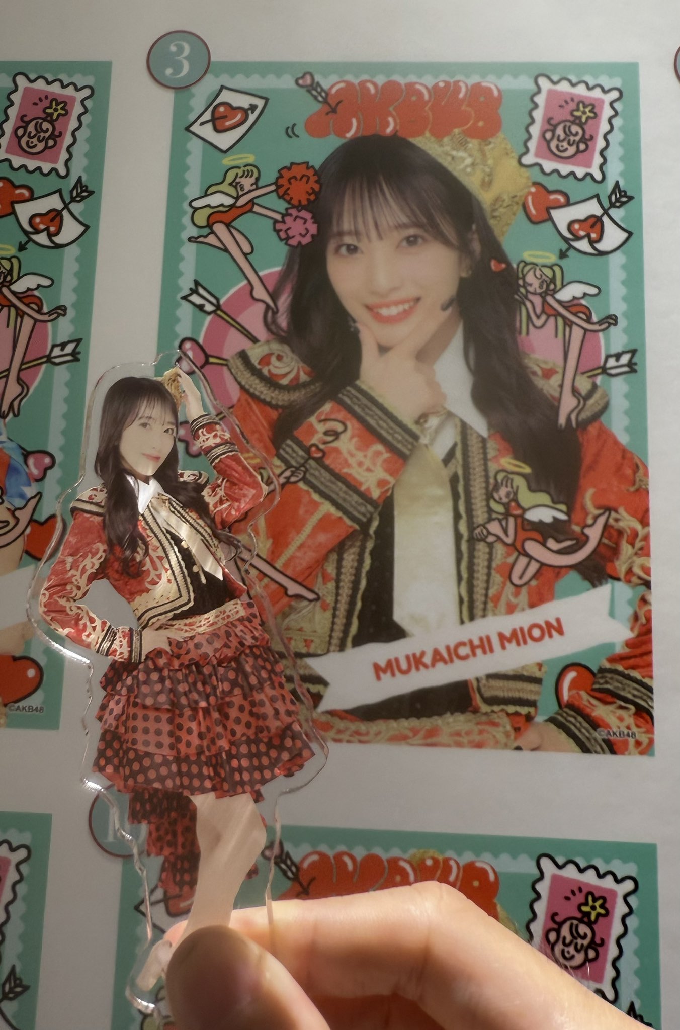 AKB 衣装展　大丸　恋するフォーチュンクッキー　シュシュ　ハート　レア AKB48 大丸 衣装展 恋するフォーチュンクッキー 衣装生地