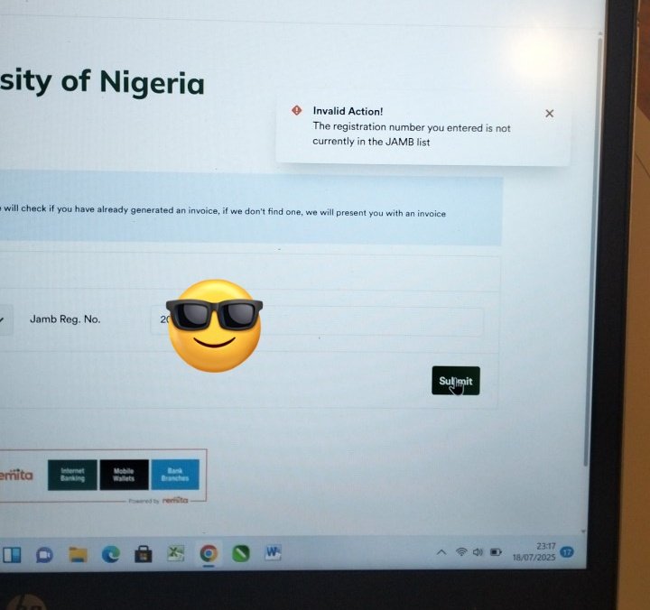 Charleekes's tweet photo. @unn_tweets I tried to generate invoice for PUTME Screening and I recieved the message above. Do I need to wait or what can be done to resolve it. Thank you. https://t.co/aJPMR90Nd2