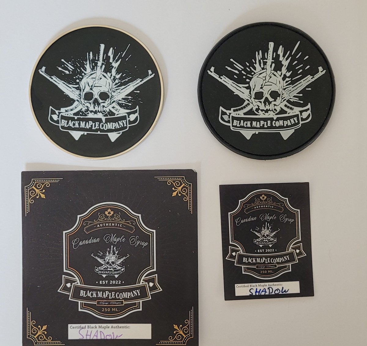 Brad365's tweet image. @DovesOfFreedom and @BlackMapleCo Merch If you missed your Chance at BMC Merch when they were active. This will be your last chance to get it.
BMC Medallion $30usd each comes with certificate of authenticity. You pay shipping from 🇨🇦 the coins are heavy
BMC Patch $20usd