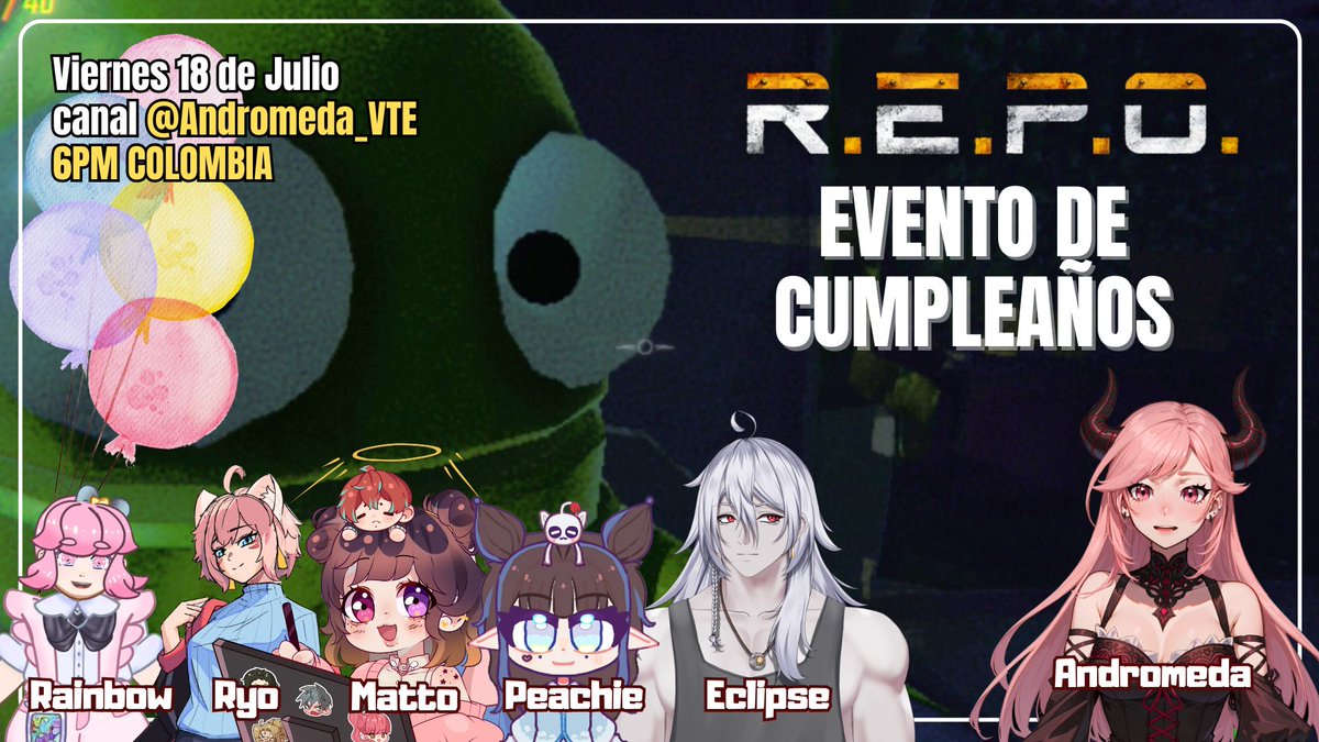 AndromedaVte's tweet image. El evento inicial de cumpleaños arranca con colombianos sobreviviendo!!!!!!
"Osea normal XD".
@RyoNikku @MattitoVT @EclipseNoctis
Pechie y rainbow tambien
twitch.tv/andromeda_vte #REPO #Fallguys #Vtuber #VtuberES #andromedavte #cumpleanos