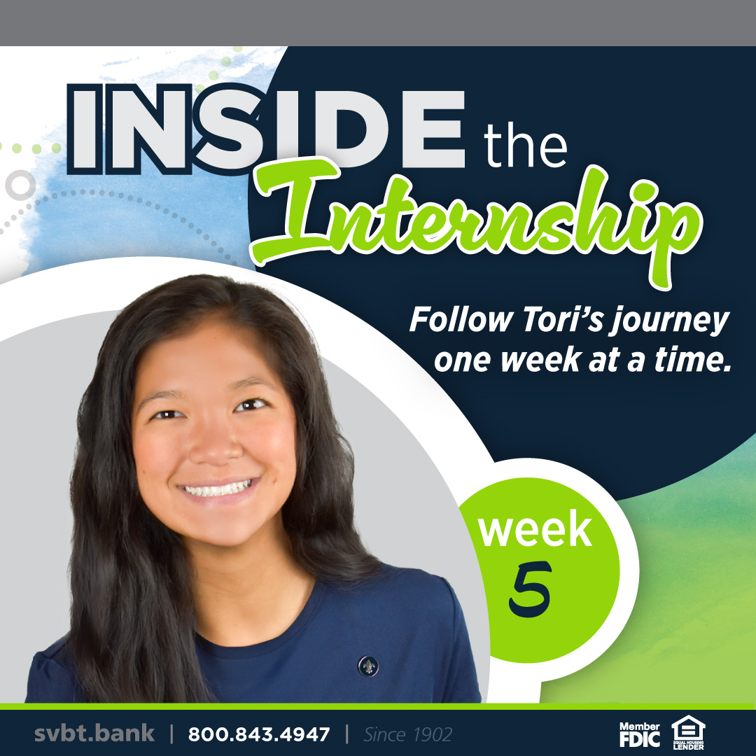 🔍 #InsideTheInternship
Springs Valley Intern, Tori Hemmerlein, is discovering how teamwork drives everything we do — from marketing projects to customer service! 

Read Week 5 of "Inside the Internship" with Tori Hemmerlein here: svbt.bank/About-SVBT/Ins…