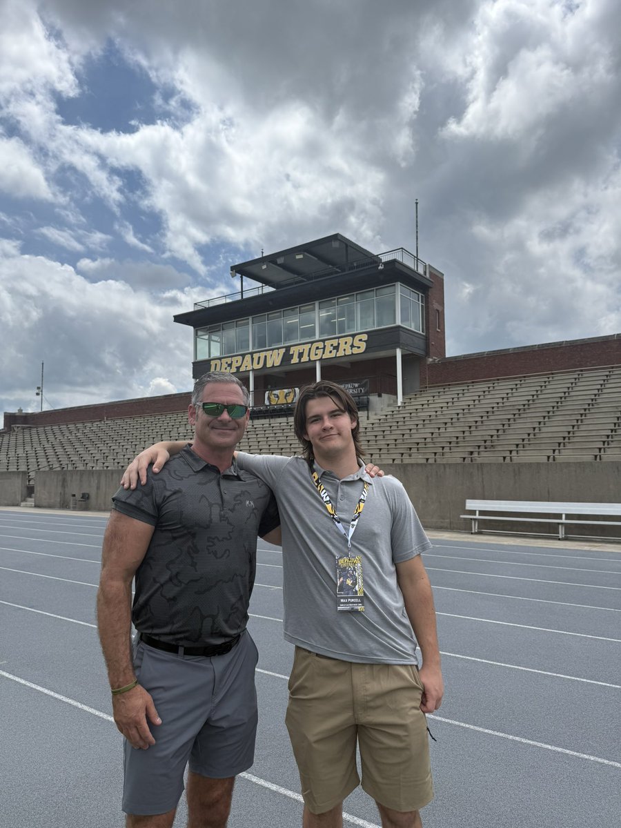 Thank you for having me today <a href="/DePauwAthletics/">DePauw Tigers</a>. The coaching staff and university were amazing and I appreciated the time to get to know Coach Deitz and Coach Srnka and the rest of the coaching staff better. <a href="/ScottSrnka/">Scott Srnka</a> Can’t wait to come back for a game day! <a href="/CBCFootball/">CBCFootball</a>