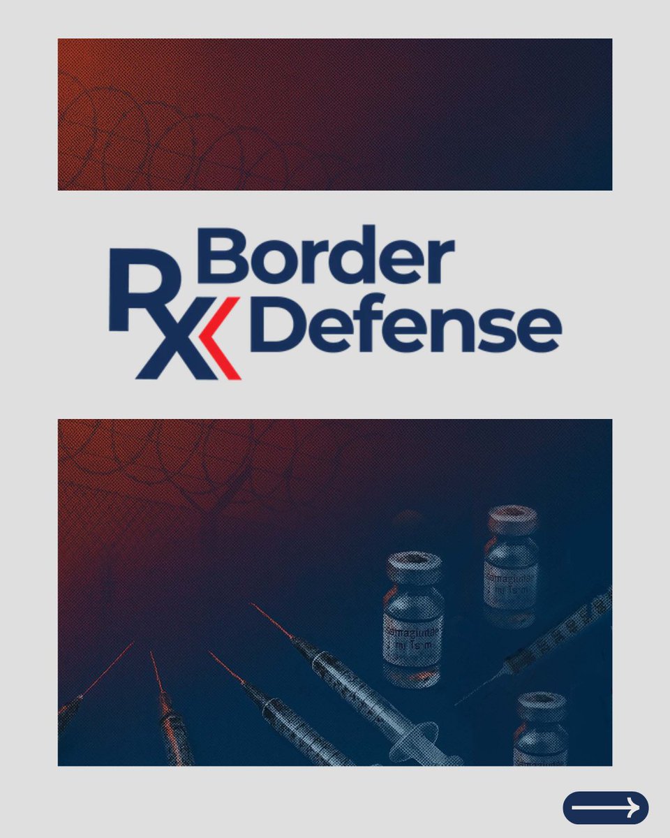 RxBorderDefense's tweet image. Dangerous, illegal and counterfeit drugs are flowing into our country across the Southern Border, undermining our healthcare system and risking patient lives. We're committed to stopping it. Learn more: rxborderdefense.com