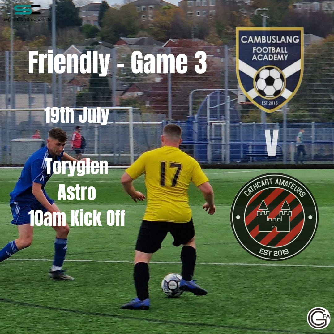 Cambuslang Football Academy Amateurs (@cambuslangfaama) on Twitter photo 🔵🟡Fixture🔵🟡
3rd pre season game for the lads lets hope for another good performance and hopefully get a win to go along with it. MTC🔵🟡
<a href="/spafaofficial/">Scottish Premier AFA</a>
<a href="/CathcartAFC/">Cathcart Amateurs</a> 🔵🟡Fixture🔵🟡
3rd pre season game for the lads lets hope for another good performance and hopefully get a win to go along with it. MTC🔵🟡
<a href="/spafaofficial/">Scottish Premier AFA</a>
<a href="/CathcartAFC/">Cathcart Amateurs</a>