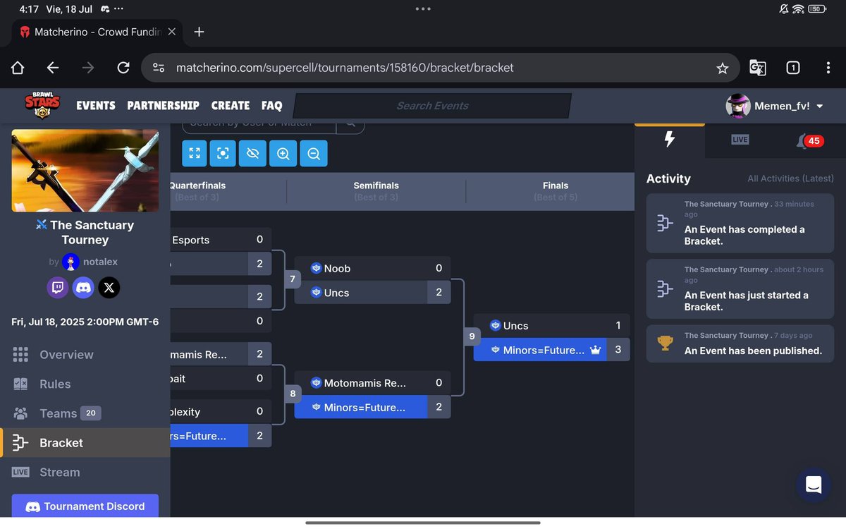 Matcherino 100$
