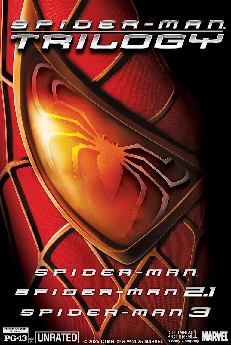 SpiderMan_Newz's tweet image. New poster for the re-release of the Sam Raimi Spider-man films
All screenings will come with a behind the scenes look at the making of each film.
(fathomentertainment.com/series/fathom-…)
