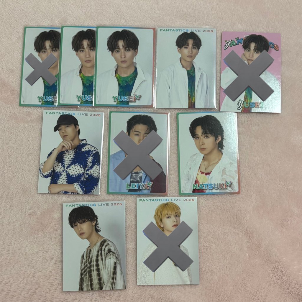 【 交換 】FANTASTICS ファンタ BUTTERFLY
CRAWLINGBUTTERFLY SILENTBUTTERFLY RISINGBUTTERFLY フォトカ ラバーネームチャーム

求 ) 中島颯太 (🦋アクスタ🙅🏻‍♀️)

譲 ) 木村慧人 八木勇征 世界 澤本夏輝 堀夏喜 

八木条件いい方優先
たまアリ3DAYS手渡し(7/19 &gt; 7/20 &gt; 7/21)
お気軽にお声掛けください