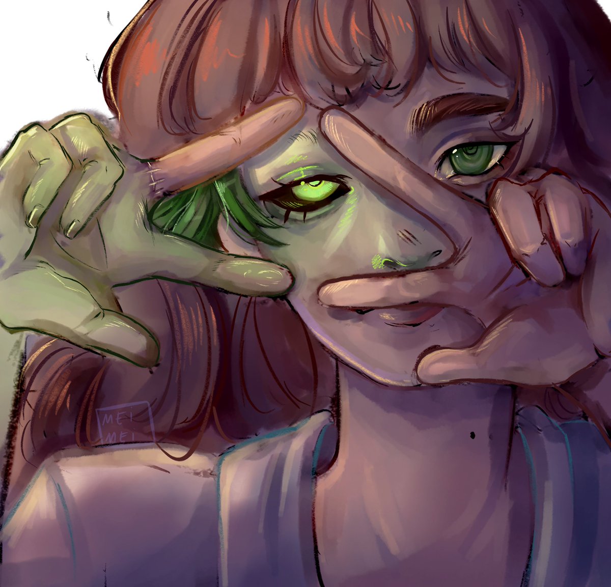 Desenho finalizado da Roberta. Outra Oc minha.