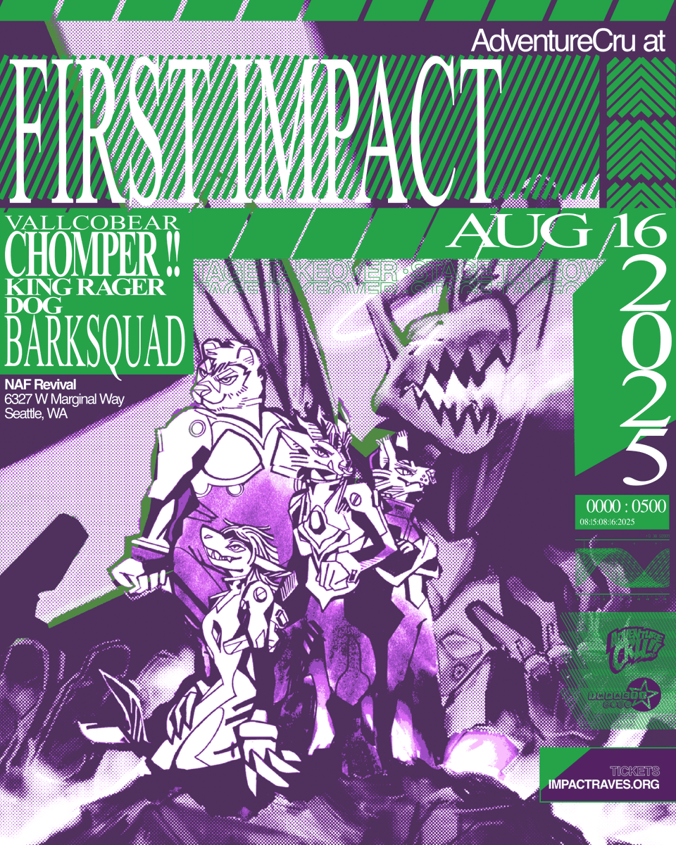 ImpactSeattle's tweet image. First Impact! is proud to announce the inclusion of an @AdventureCru takeover stage at the festival, featuring returning and new friends in the form of…
BARKSQUAD @BARKSQUAD
CHOMPER @chompteeth
VALLCOBEAR @devin_vallco
KING RAGER DOG @KingRagerDog