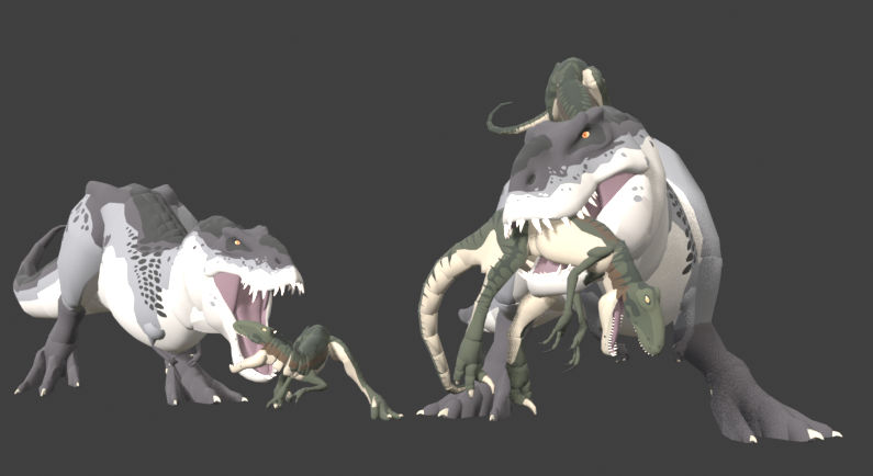 bestkingsun1's tweet photo. Classical fight Between raptors and the big baddies
Vrexes VS Vraptors
#kingkong #venatosaurus #dinosaur #fictionaldinosaur #character #3Dart #3Dmodel #poses #blender #blender3D #Rigged #roblox #robloxdev #vastatosaurus #vrex #trex #rex #raptors #jurassicworld #jurassicpark https://t.co/0wQ5F7SUkX