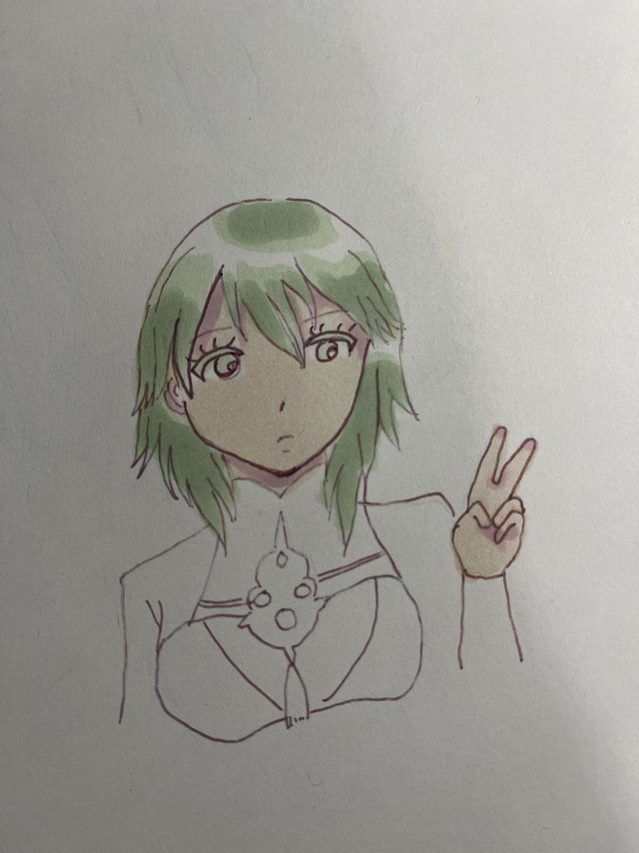 顔と髪だけ塗ったけど、服は無理ww
