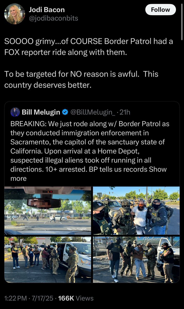 America is a nation of laws. Those laws will be enforced.

How can @fox40 deliver fair and impartial news when their unhinged producers are spending working-hours as liberal social media activists? Sacramento deserves better!