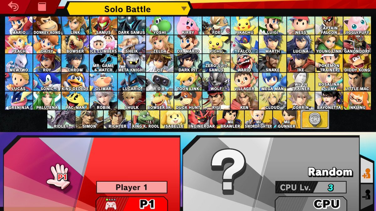 HeitorFull's tweet image. Consegui desbloquear todos os personagens no Super Smash Bros. Ultimate tanto no Modo Clássico quanto em Batalhas, agora só falta a DLC(Fighters Pass 1 e 2) que ambos juntos custaria R$350, entretanto eu irei fazer vídeos de luta futuros no meu canal do YouTube(HeitorFull)